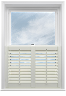 Kensington, Off White - Cafe Style Plantation Shutter